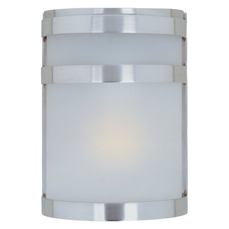 Maxim One Light Frosted Glass Stainless Steel Outdoor Wall Light 5000FTSST